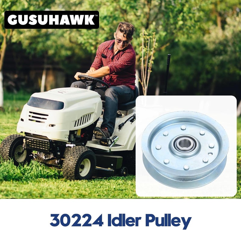 GUSUHAWK 30224 Flat Idler Pulley Replaces Dixie Chopper 30224 Pulley for Dixie Chopper LT1800 LT2000 LT2300 LT2400 LT2500 LT2700 LX2002 LX2400 LX2401 RB2700 SE 2550 Classic 2750 2760 3372 Lawn Mower - Image 2